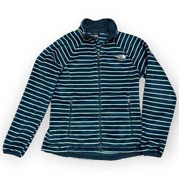 The North Face Vintage FLEECE Striped Designer Outdoor Light Jacket - Womens M - Picture 1 of 3